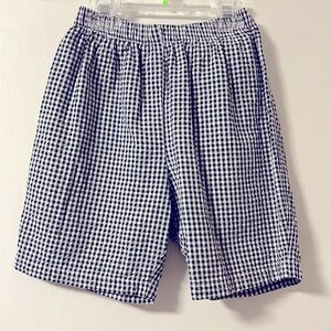 Mulberribush Boys size 6x/7 black/white gingham shorts, EUC, like new